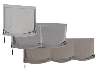 新中式布艺卷帘窗帘3d模型 新中式布艺卷帘窗帘