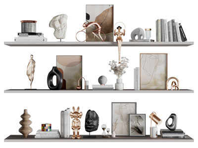 现代隔板装饰置物架