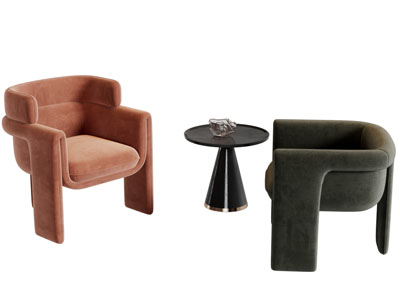 后现代布艺休闲椅子