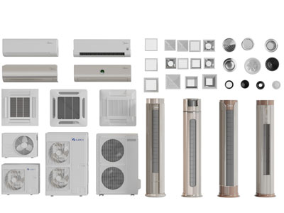 壁挂式空调、空调外机、空调出风口