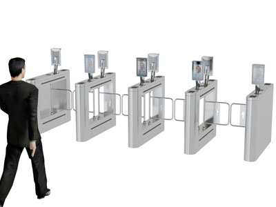 现代地铁小区学校景区自动门禁闸门一体机
