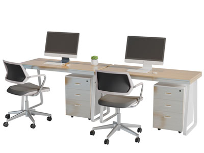 现代办公桌椅组合