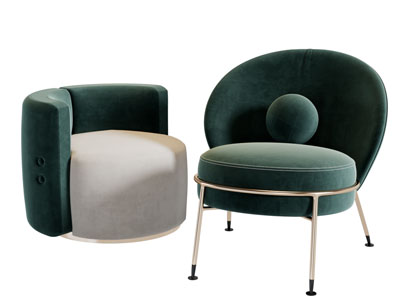 现代轻奢休闲椅子单人沙发