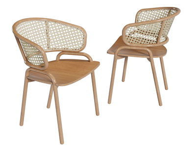 北欧实木休闲椅子