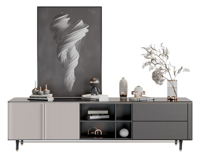 现代电视柜装饰画摆件