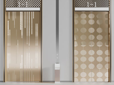 现代装饰花纹的电梯