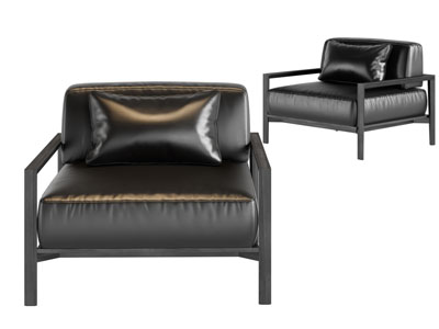 后现代加宽单人沙发