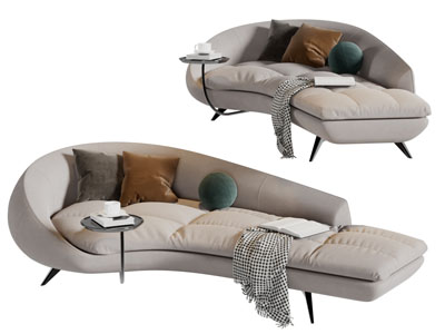 现代弧形美人榻贵妃椅