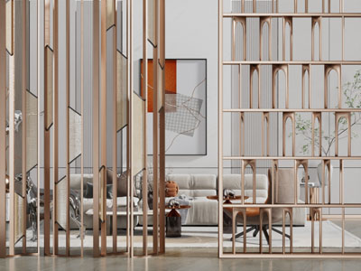 现代镂空隔断屏风