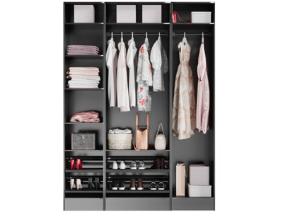 现代开放式更衣柜3d模型 现代开放式更衣柜