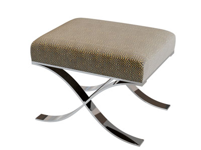 新中式方形沙发凳脚踏