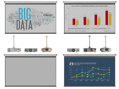现代投影幕布3d模型 现代投影幕布
