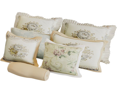 美式花卉图案的靠垫抱枕