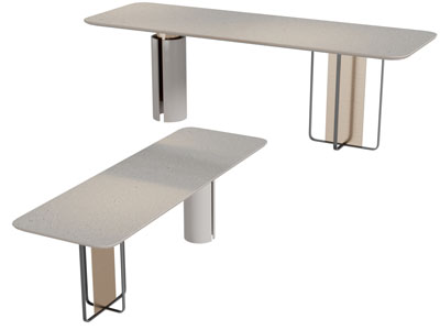 新中式圆角长方形茶几