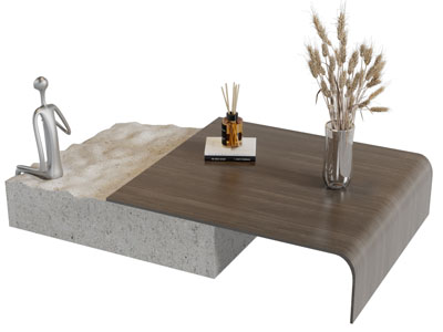 现代拼接茶几3d模型 现代拼接茶几