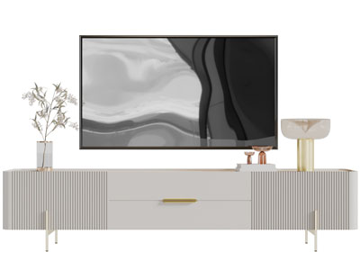 现代电视柜、电视机