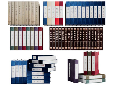 排列整齐的中文书籍