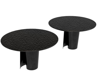 现代装饰波纹圆形茶几3d模型 现代装饰波纹圆形茶几