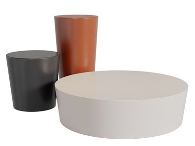 现代圆形茶几边几3d模型 现代圆形茶几边几