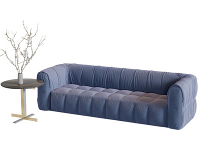 现代布艺多人沙发3d模型 现代布艺多人沙发