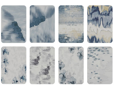 新中式抽象长方形地毯3d模型 新中式抽象长方形地毯