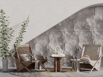 北欧实木休闲椅子茶几