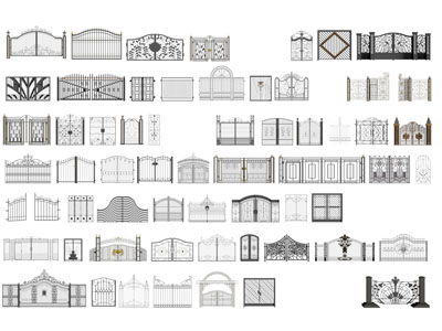 欧式铁艺雕花大门