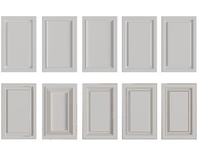 现代白色实木柜门