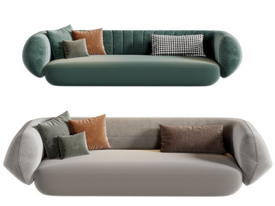 现代布艺多人沙发3d模型 现代布艺多人沙发