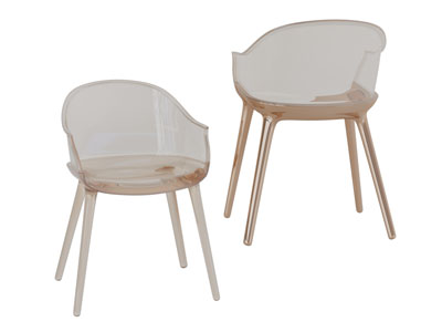 现代透明材质的休闲椅子