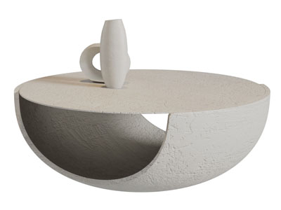 后现代创意圆形茶几3d模型 后现代创意圆形茶几