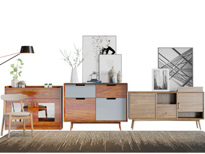 北欧实木玄关柜边柜