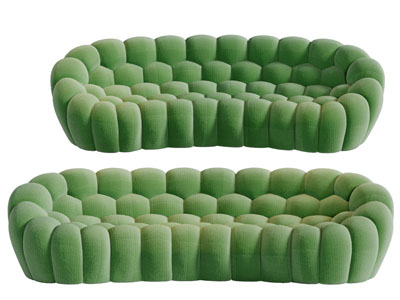 现代花朵造型的多人沙发3d模型 现代花朵造型的多人沙发