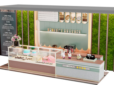 现代蛋糕房面包房甜品店门头