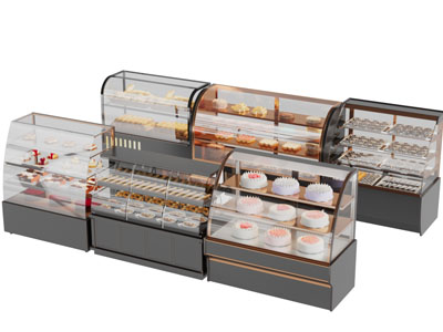现代金属面包蛋糕保鲜冷藏展示柜