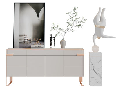 现代轻奢玄关柜边柜