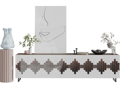 现代装饰几何图案的电视柜