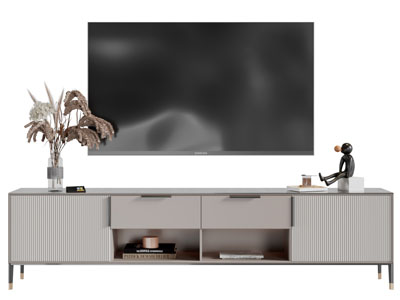 现代电视柜电视机