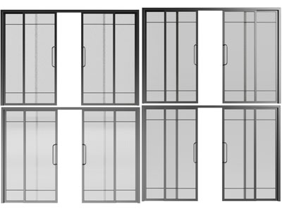 新中式玻璃推拉门