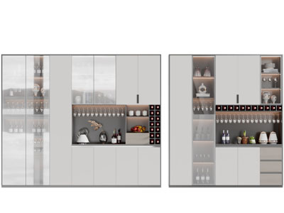 现代玻璃柜门酒柜