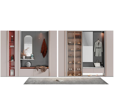 现代玄关装饰鞋柜