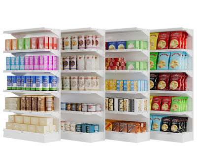 现代不锈钢多层可调节食品货架3d模型 现代不锈钢多层可调节食品货架