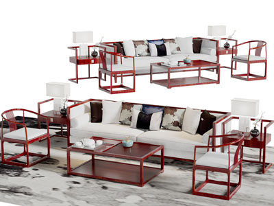 中式红木多恩沙发休闲椅子茶几组合