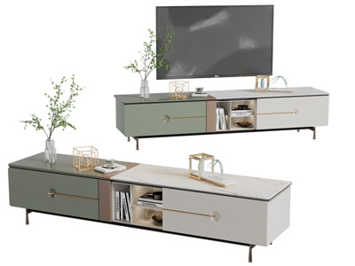 现代拼接电视柜电视机