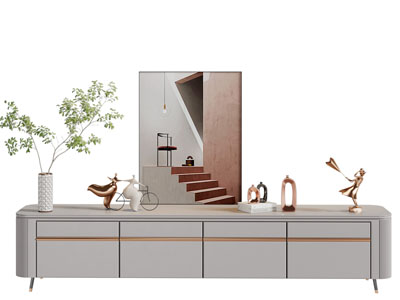 现代电视柜摆件