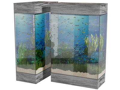 现代玻璃鱼缸水族
