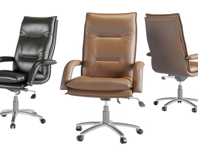 现代真皮办公转椅