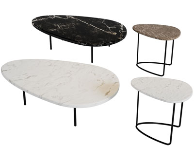 现代水滴造型的茶几边几3d模型 现代水滴造型的茶几边几