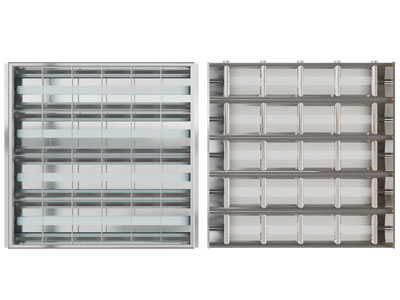 现代方形格栅灯