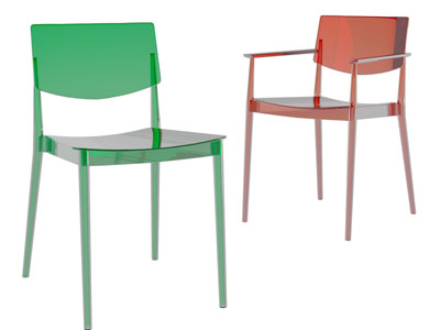 现代透明塑料休闲椅子